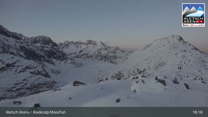 Archived image Webcam Riederalp Moosfluh