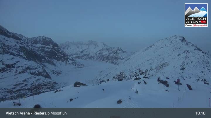 Archiv Foto Webcam View Riederalp Moosfluh