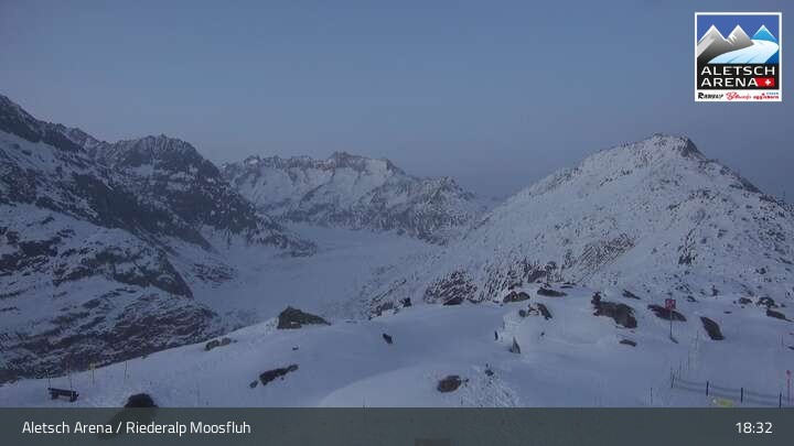 Archiv Foto Webcam View Riederalp Moosfluh