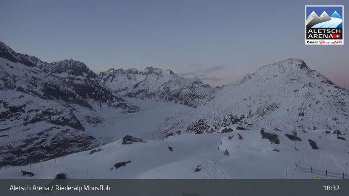 Archiv Foto Webcam View Riederalp Moosfluh