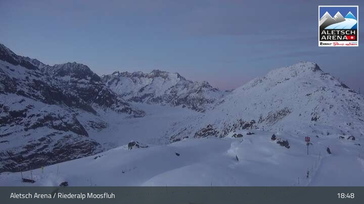 Archiv Foto Webcam View Riederalp Moosfluh