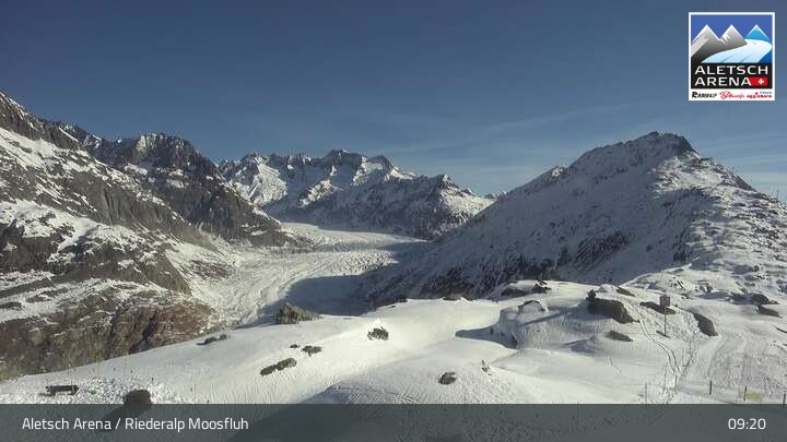 Archived image Webcam Riederalp Moosfluh