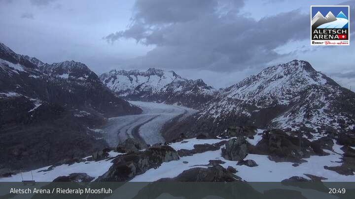 Archiv Foto Webcam View Riederalp Moosfluh