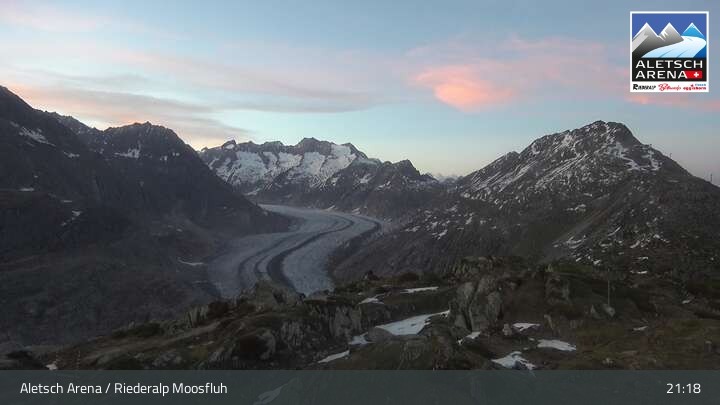 Archiv Foto Webcam View Riederalp Moosfluh