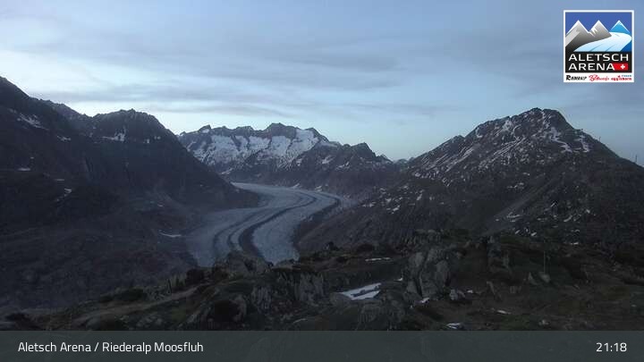 Archived image Webcam Riederalp Moosfluh