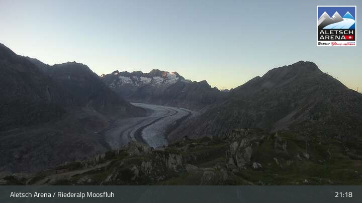 Archiv Foto Webcam View Riederalp Moosfluh