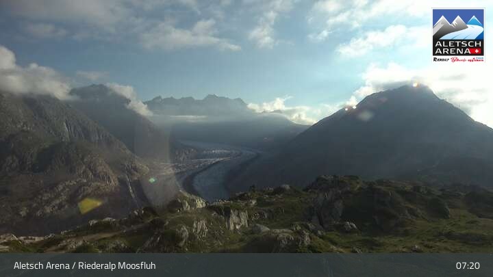 Archiv Foto Webcam View Riederalp Moosfluh