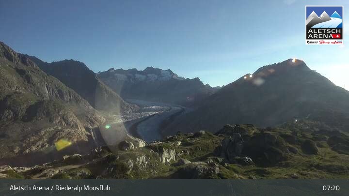 Archived image Webcam Riederalp Moosfluh