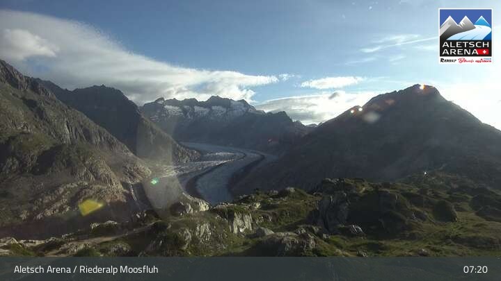 Archiv Foto Webcam View Riederalp Moosfluh