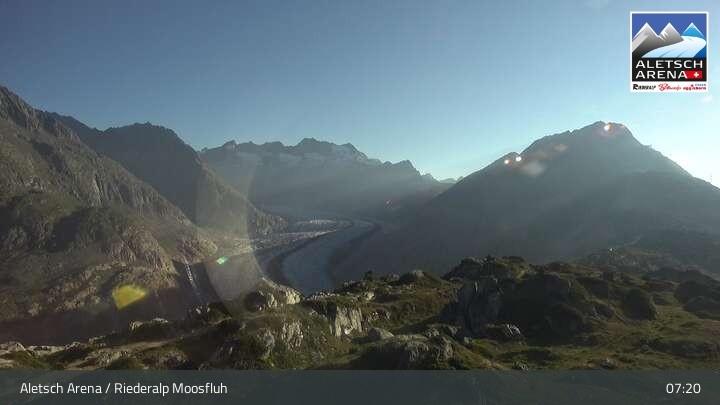 Archiv Foto Webcam View Riederalp Moosfluh