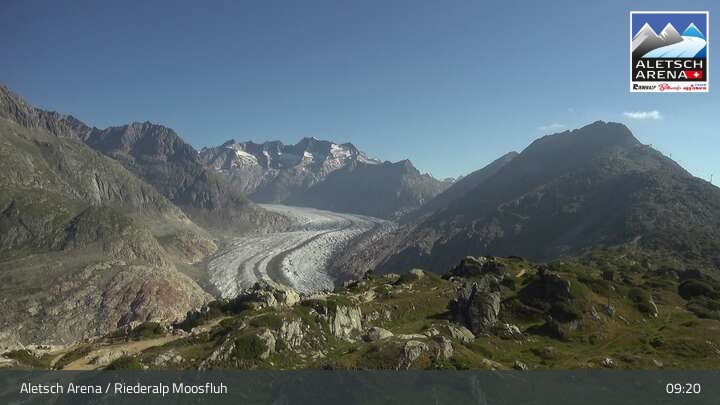 Archiv Foto Webcam View Riederalp Moosfluh
