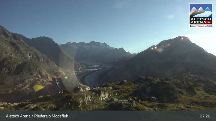 Archiv Foto Webcam View Riederalp Moosfluh