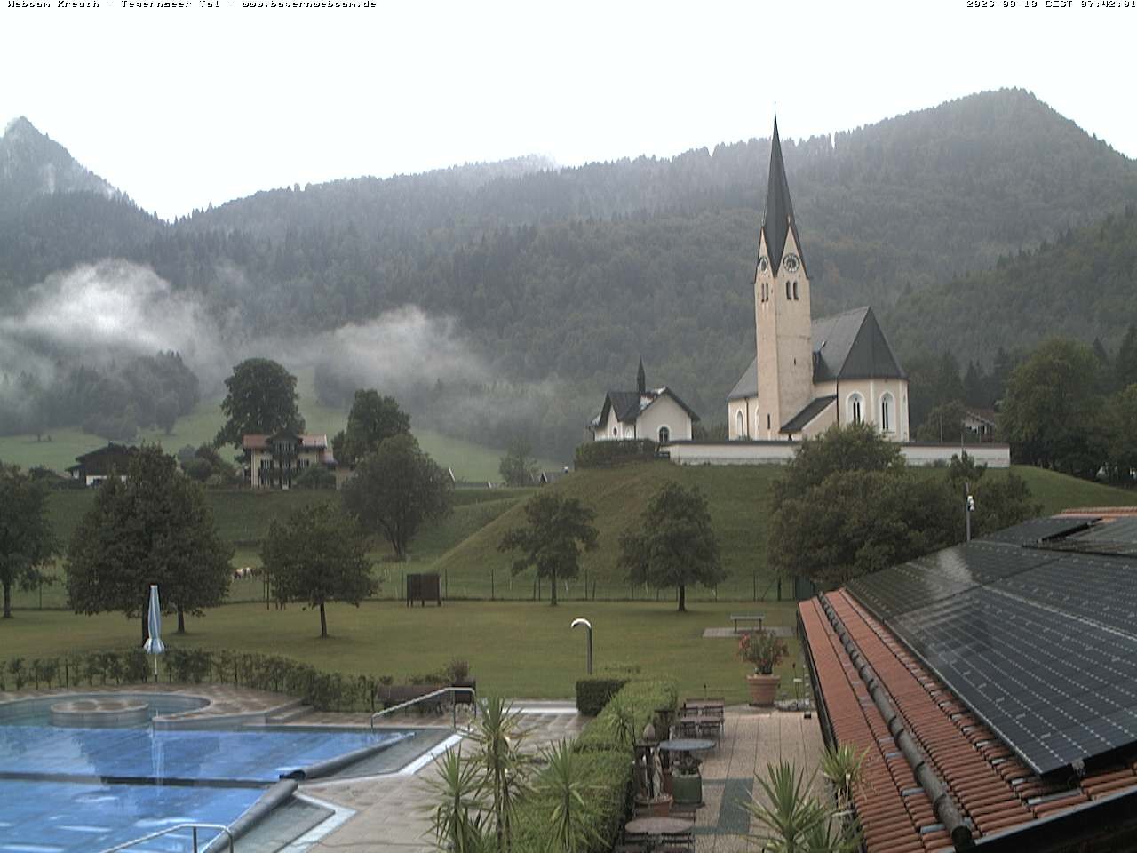 Archived image Webcam Kreuth (Church St. Leonhard)