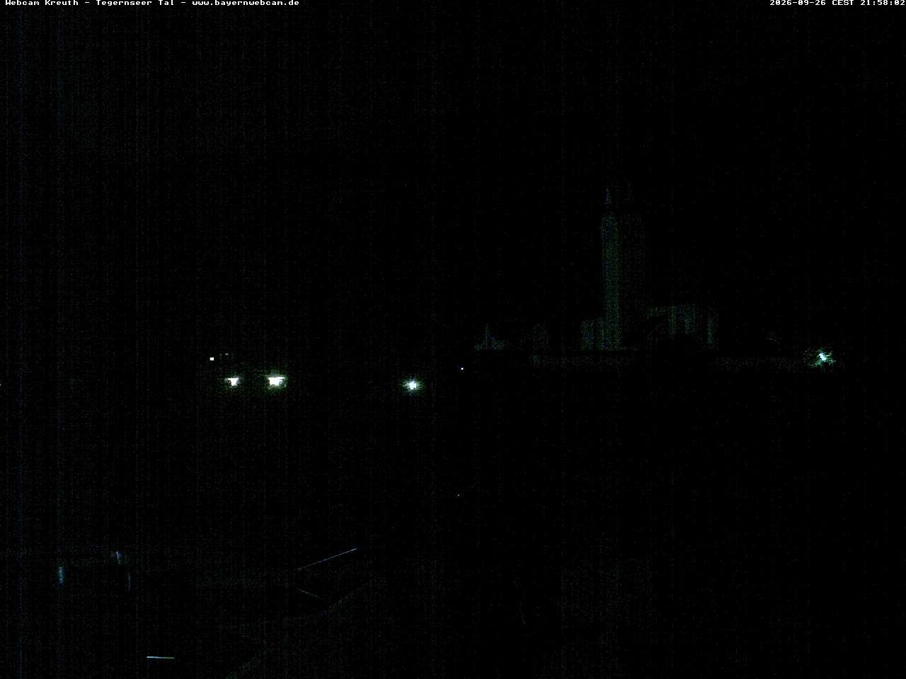 Archiv Foto Webcam Kreuth: Kirche und Freibad