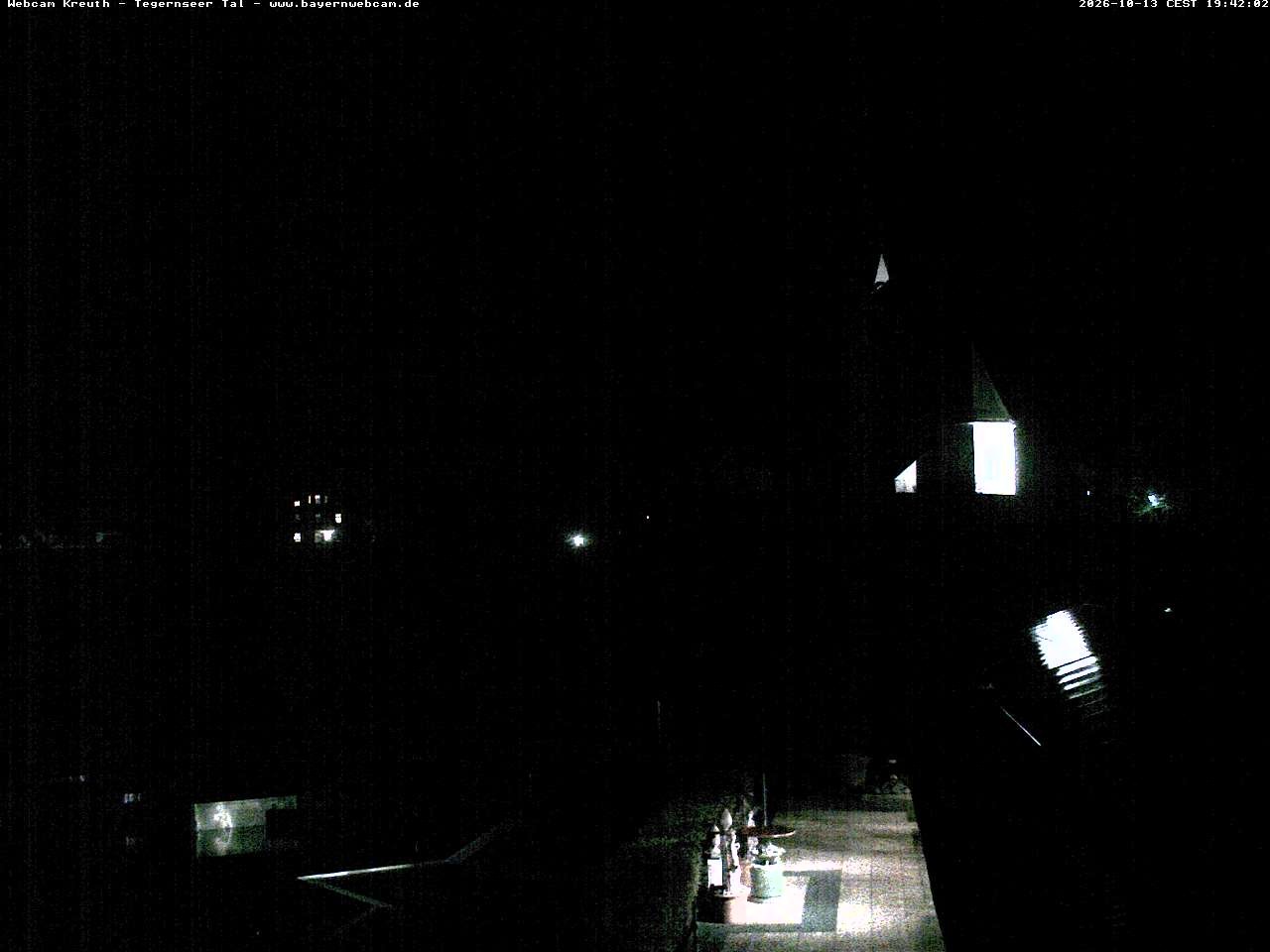 Archiv Foto Webcam Kreuth: Kirche und Freibad
