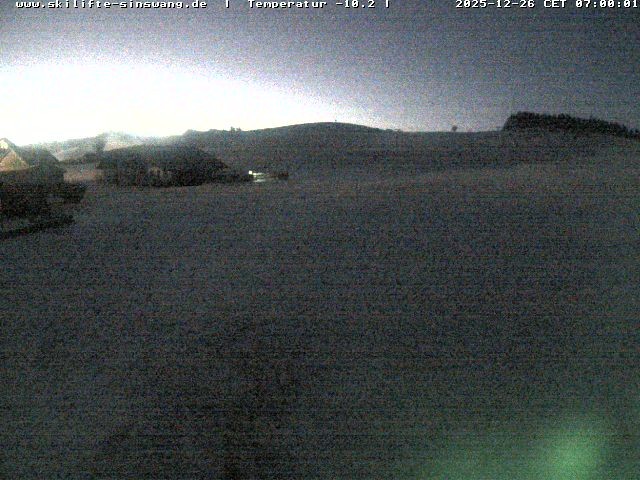 Archiv Foto Webcam Skilifte Sinswang - Blick auf die Skipiste