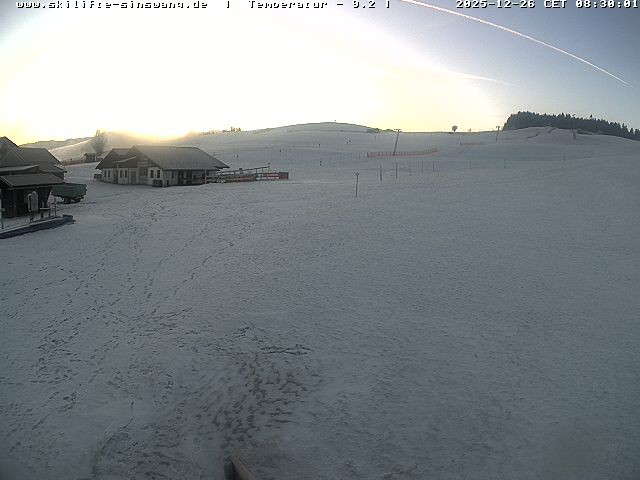 Archiv Foto Webcam Skilifte Sinswang - Blick auf die Skipiste