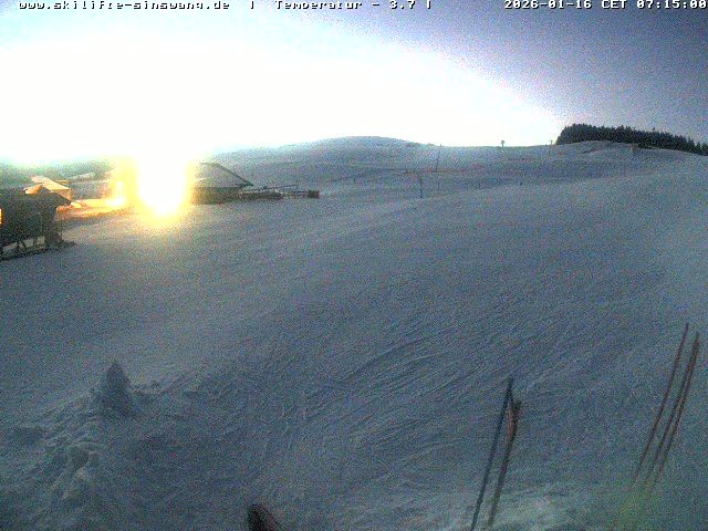 Archived image Webcam Skilifte Sinswang - view of the ski run