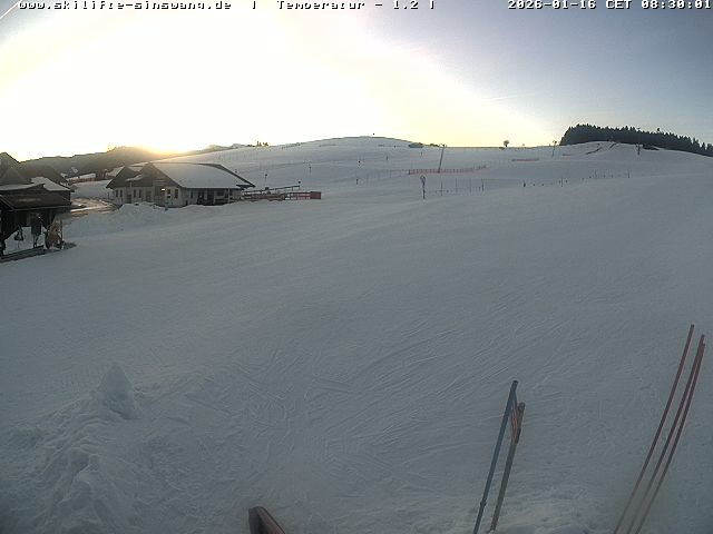 Archived image Webcam Skilifte Sinswang - view of the ski run