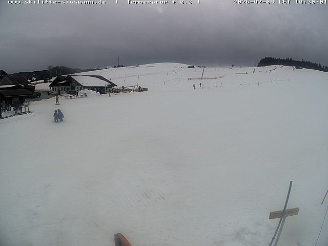 Archiv Foto Webcam Skilifte Sinswang - Blick auf die Skipiste
