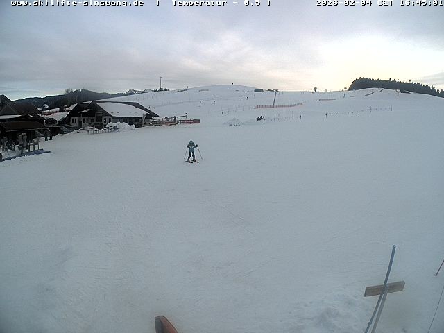 Archiv Foto Webcam Skilifte Sinswang - Blick auf die Skipiste