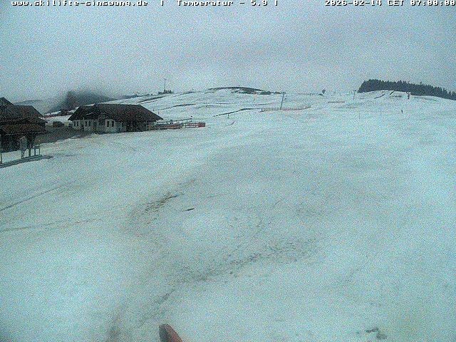 Archiv Foto Webcam Skilifte Sinswang - Blick auf die Skipiste