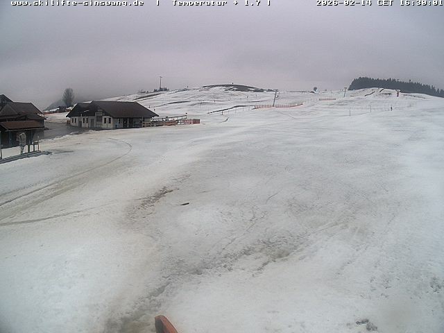 Archiv Foto Webcam Skilifte Sinswang - Blick auf die Skipiste