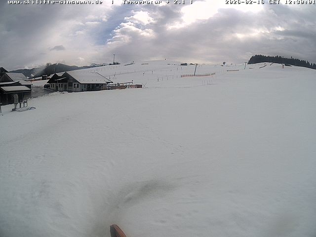 Archived image Webcam Skilifte Sinswang - view of the ski run