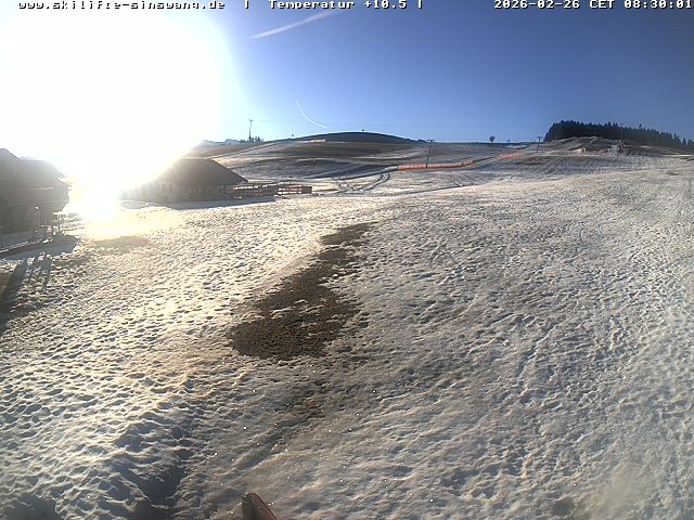 Archived image Webcam Skilifte Sinswang - view of the ski run