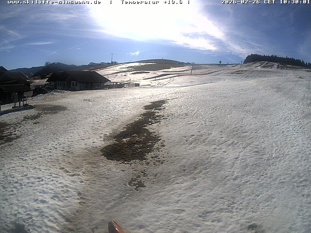 Archived image Webcam Skilifte Sinswang - view of the ski run