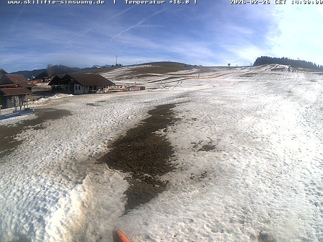 Archived image Webcam Skilifte Sinswang - view of the ski run