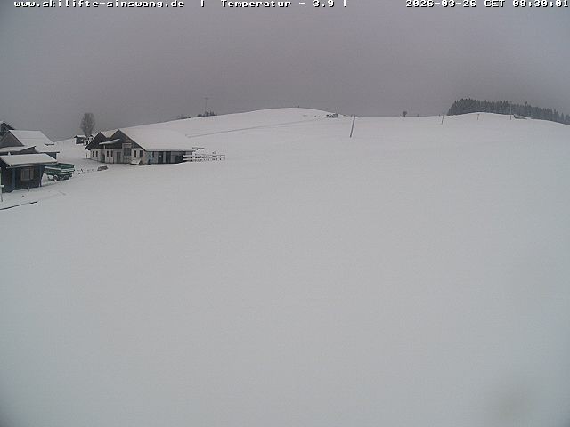 Archived image Webcam Skilifte Sinswang - view of the ski run