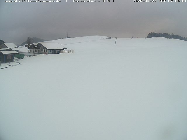 Archived image Webcam Skilifte Sinswang - view of the ski run