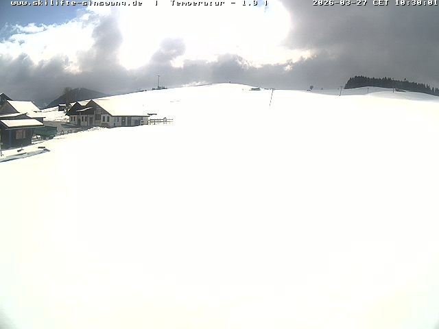 Archived image Webcam Skilifte Sinswang - view of the ski run