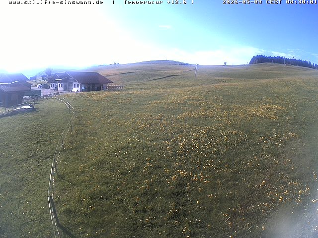 Archiv Foto Webcam Skilifte Sinswang - Blick auf die Skipiste