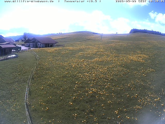Archiv Foto Webcam Skilifte Sinswang - Blick auf die Skipiste