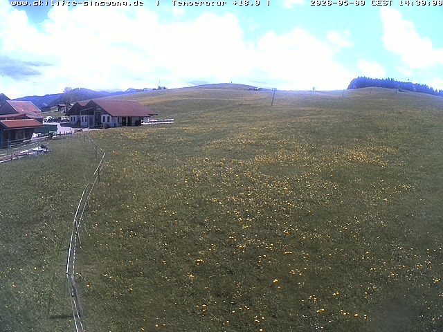 Archiv Foto Webcam Skilifte Sinswang - Blick auf die Skipiste