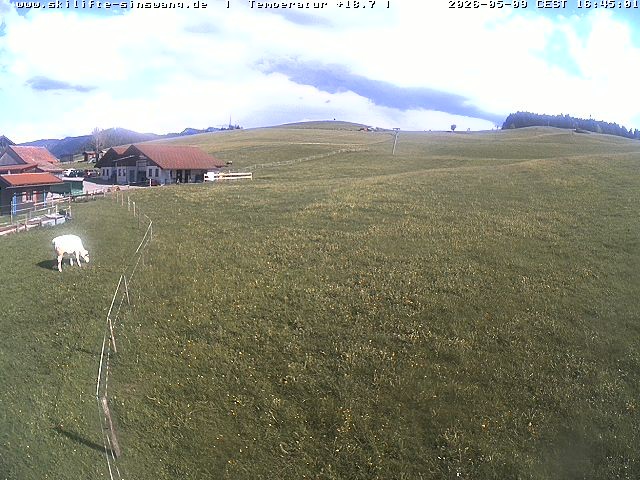 Archiv Foto Webcam Skilifte Sinswang - Blick auf die Skipiste