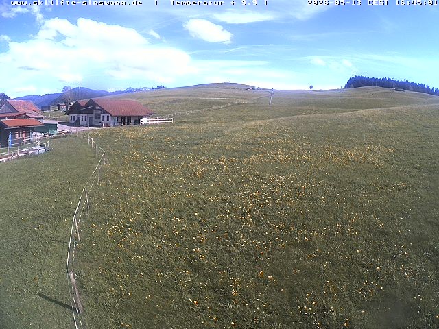 Archived image Webcam Skilifte Sinswang - view of the ski run