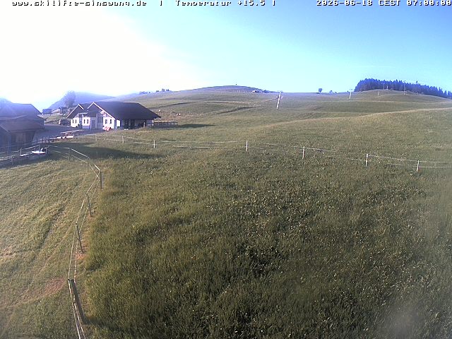 Archived image Webcam Skilifte Sinswang - view of the ski run
