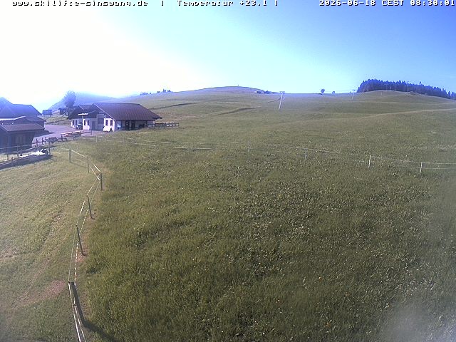 Archived image Webcam Skilifte Sinswang - view of the ski run