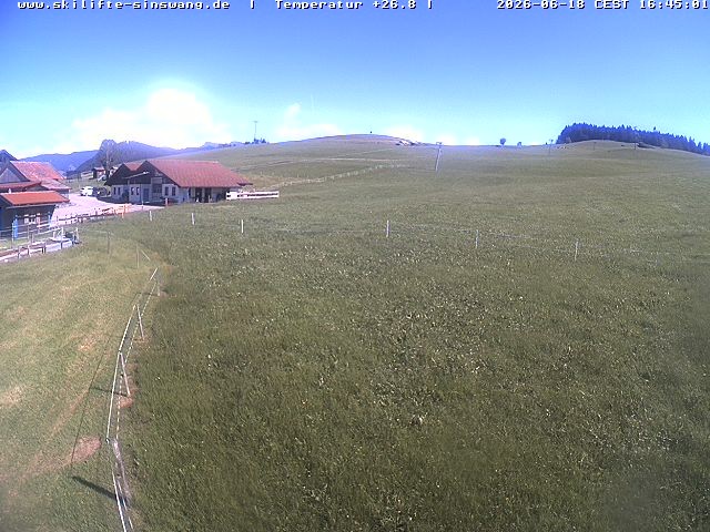 Archived image Webcam Skilifte Sinswang - view of the ski run
