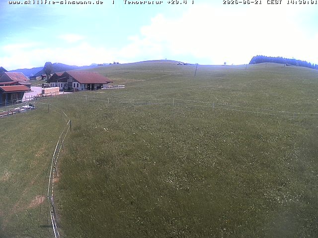 Archiv Foto Webcam Skilifte Sinswang - Blick auf die Skipiste