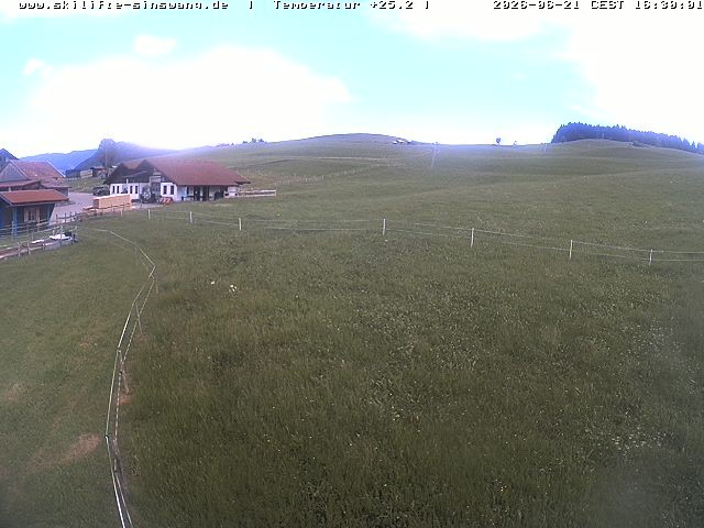 Archiv Foto Webcam Skilifte Sinswang - Blick auf die Skipiste