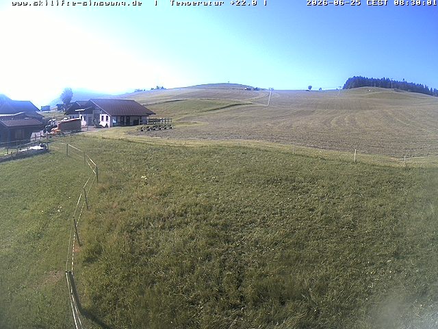 Archived image Webcam Skilifte Sinswang - view of the ski run