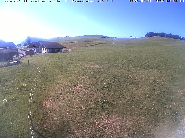 Archiv Foto Webcam Skilifte Sinswang - Blick auf die Skipiste