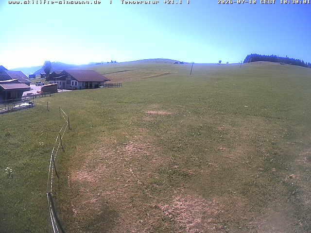Archiv Foto Webcam Skilifte Sinswang - Blick auf die Skipiste