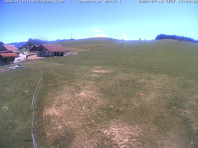 Archiv Foto Webcam Skilifte Sinswang - Blick auf die Skipiste