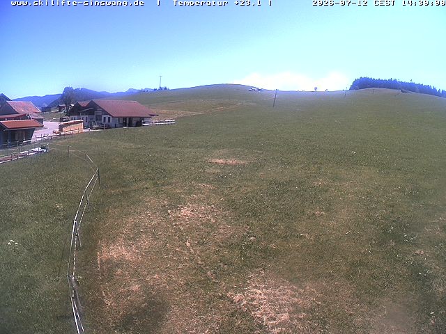 Archived image Webcam Skilifte Sinswang - view of the ski run
