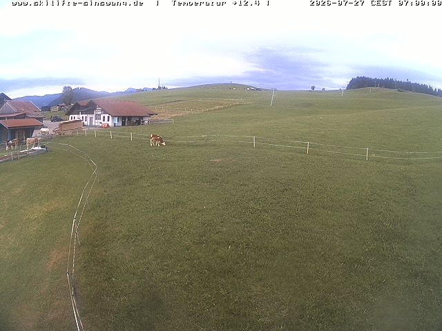 Archiv Foto Webcam Skilifte Sinswang - Blick auf die Skipiste